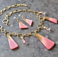 Pink Elegance - Pretty in Pink - Pink and Gold Jewelry