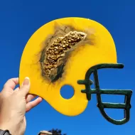 Green Bay Helmet Wall Art - Gift Idea for Green Bay Packers Fans 