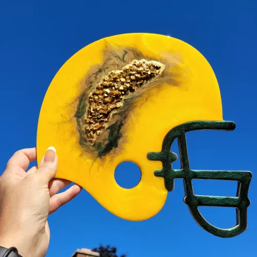 Green Bay Helmet Wall Art - Gift Idea for Green Bay Packers Fans 