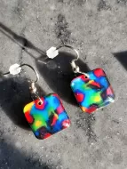 Pacific Blue Collection - Square Vibrant Earrings