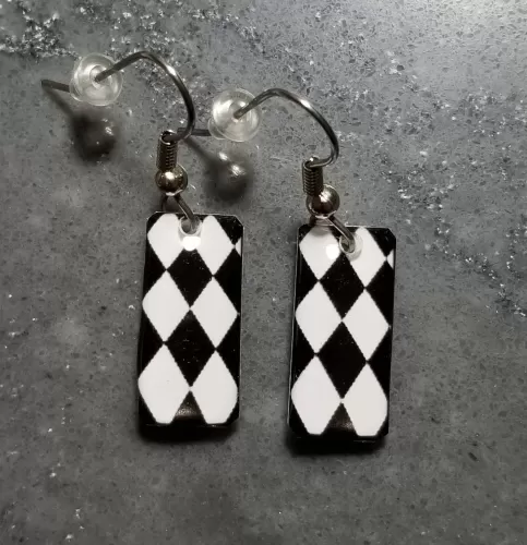 Checkered Flag Jewelry - Racing Jewelry - Harley Quinn (0001)