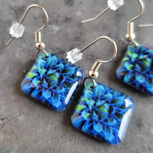 Desert Bloom Light Blue Earrings