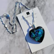 Dichroic Heart Pendant Necklace