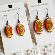 Green and Gold Football Earrings- Earrings for Green Bay Fans