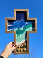 Cross - Wall Cross - Beach Theme Cross
