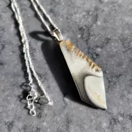 Luna Necklace - Tie Shaped Necklace  -  Black and Ivory Jewelry