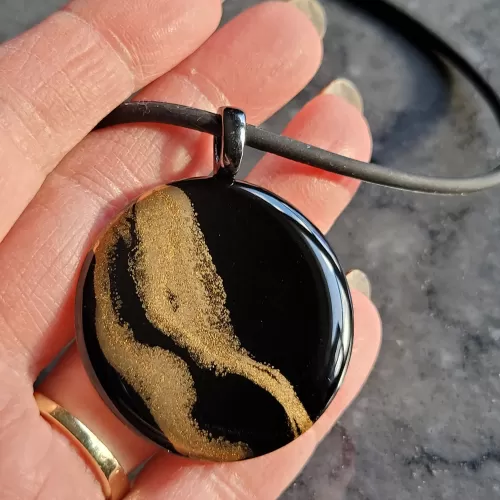Luna Round Pendant Necklace