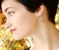 Rhinestone Topaz Swarovski Crystal Earrings